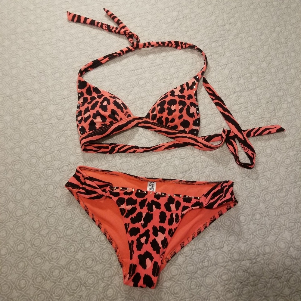 PINK Victoria's Secret | Tie Rhinestone Bikini
